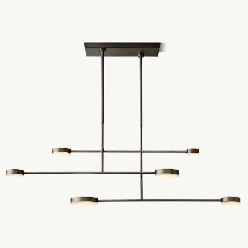Alexander Floating Alabaster Linear Chandelier 72"