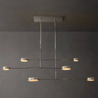 Alexander Floating Alabaster Linear Chandelier 54"