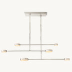 Alexander Floating Alabaster Linear Chandelier 54"