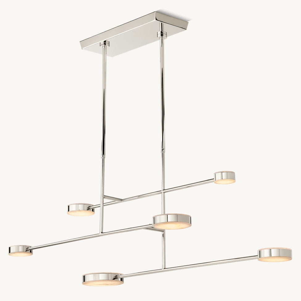 Alexander Floating Alabaster Linear Chandelier 72"