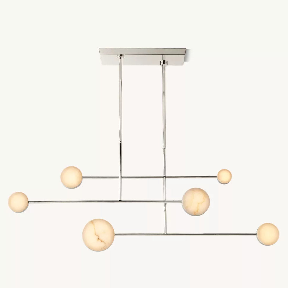 Alexander Floating Alabaster Linear Chandelier 72"