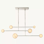 Alexander Floating Alabaster Linear Chandelier 72"