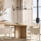 Lucelle Glss Globe Three-Arm Chandelier 46"