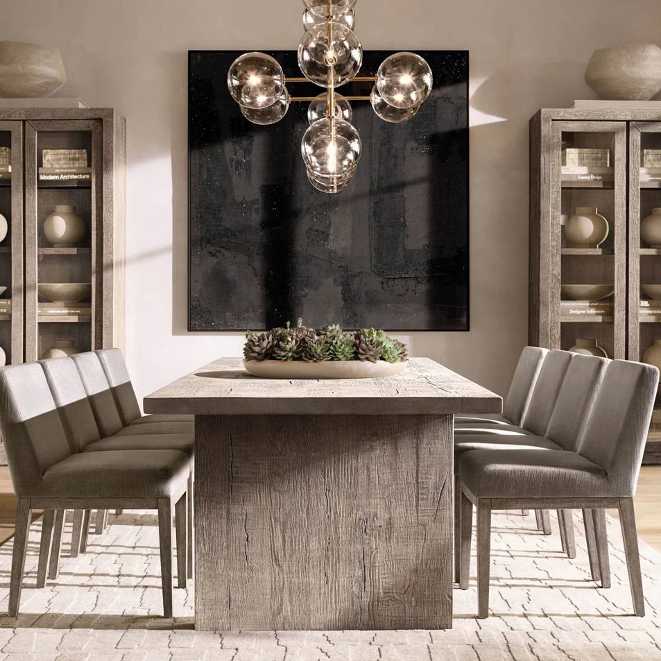 Lucelle Glass Globe Linear Chandelier 58"