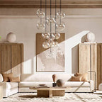 Lucelle Glass Globe Cluster Chandelier 44"