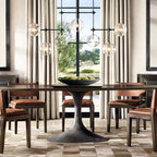 Lucelle Glass Globe Linear Chandelier 60"