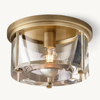 Savile Crystal Block Round Flush Mount