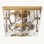 Savile Crystal Block Square Flush Mount