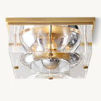 Savile Crystal Block Square Flush Mount