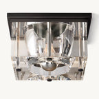 Savile Crystal Block Square Flush Mount
