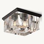 Savile Crystal Block Square Flush Mount