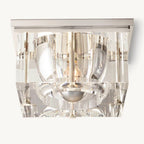 Savile Crystal Block Square Flush Mount
