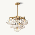 Cabrette Float Glass Round Chandelier 36"