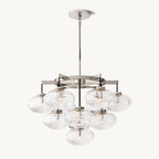 Cabrette Float Glass Round Chandelier 36"