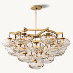 Cabrette Float Glass Round Chandelier 48"