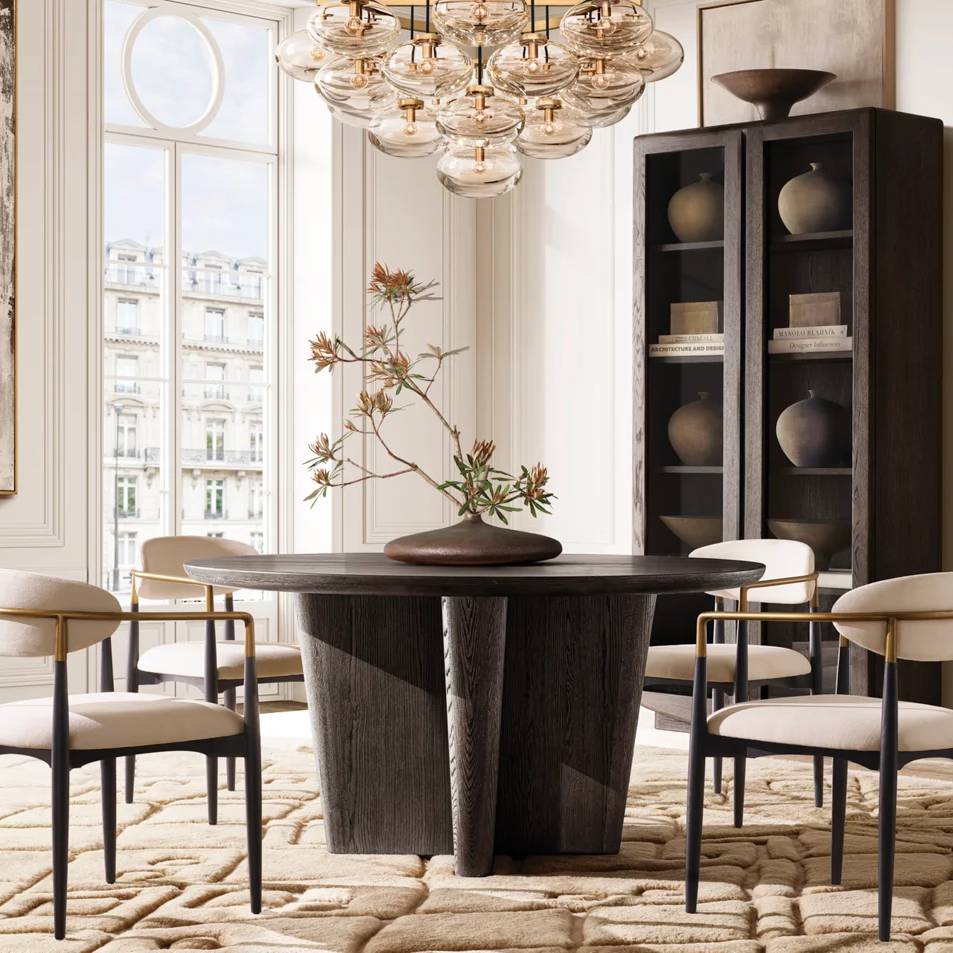 Cabrette Float Glass Round Chandelier 48"