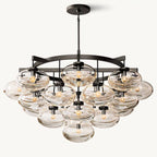 Cabrette Float Glass Round Chandelier 48"