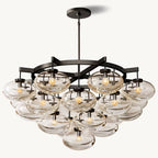 Cabrette Float Glass Round Chandelier 48"