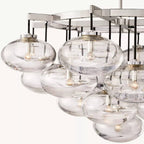 Cabrette Float Glass Round Chandelier 48"
