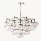 Cabrette Float Glass Round Chandelier 48"