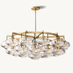 Cabrette Float Glass Round Chandelier 60"