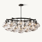 Cabrette Float Glass Round Chandelier 60"