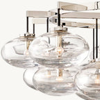Cabrette Float Glass Round Chandelier 60"