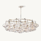 Cabrette Float Glass Round Chandelier 60"