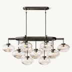 Cabrette Float Glass Linear Chandelier 54"