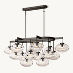 Cabrette Float Glass Linear Chandelier 54"