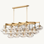 Cabrette Float Glass Linear Chandelier 72"