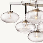 Cabrette Float Glass Linear Chandelier 72"