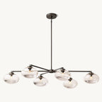 Cabrette Float Glass Mobile Linear Chandelier 72"