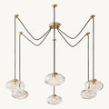 Cabrette Float Glass Suspended Chandelier 84"