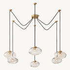 Cabrette Float Glass Suspended Chandelier 84"