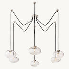 Cabrette Float Glass Suspended Chandelier 84"