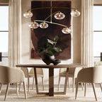 Cabrette Float Glass Mobile Round Chandelier 72"