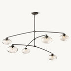 Cabrette Float Glass Mobile Round Chandelier 60"