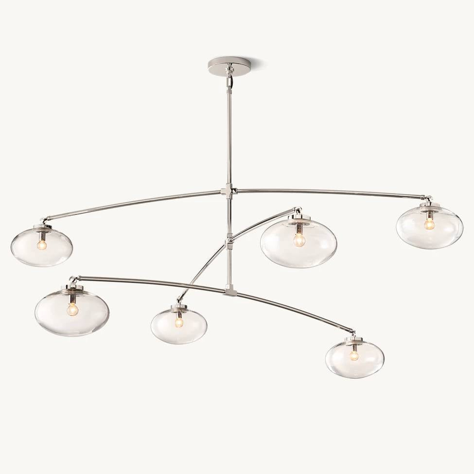 Cabrette Float Glass Mobile Round Chandelier 48"