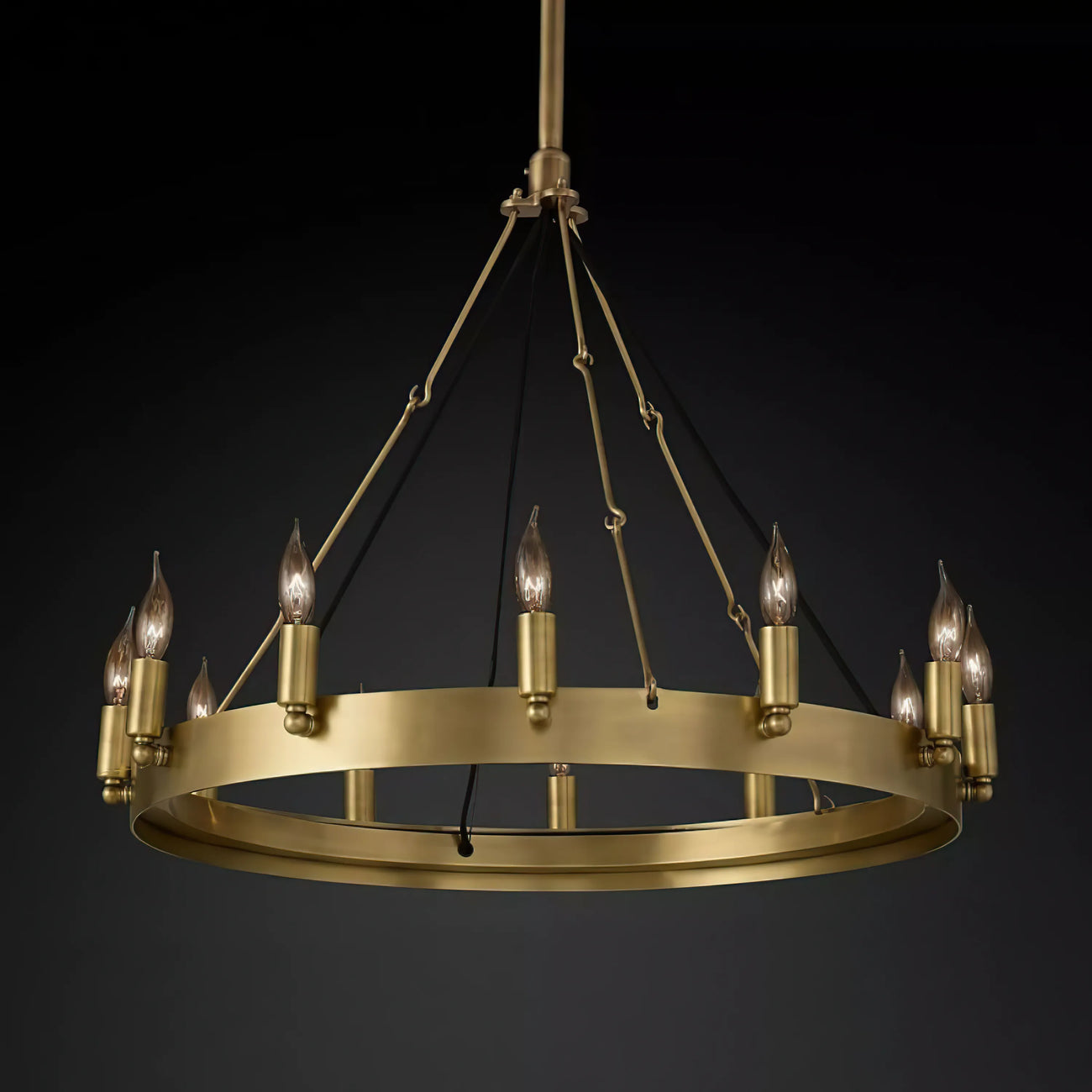 Camino Vintage Industrial Round Chandelier 26"