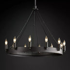 Camino Vintage Industrial Round Chandelier 26"