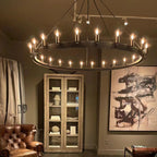 Camino Vintage Industrial Round Chandelier 38"