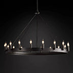 Camino Vintage Industrial Round Chandelier 38"