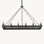 Camino Vintage Industrial Rectangle Chandelier 41"