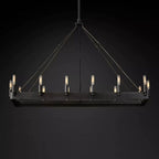 Camino Vintage Industrial Rectangle Chandelier 41"