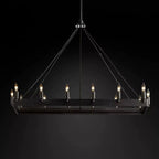 Camino Vintage Industrial Rectangle Chandelier 41"