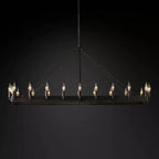 Camino Vintage Industrial Rectangle Chandelier 52"