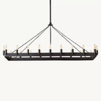 Camino Vintage Industrial Rectangle Chandelier 52"