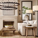 Camino Vintage Industrial Two-Tier Chandelier 38"