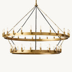 Camino Vintage Industrial Two-Tier Chandelier 38"